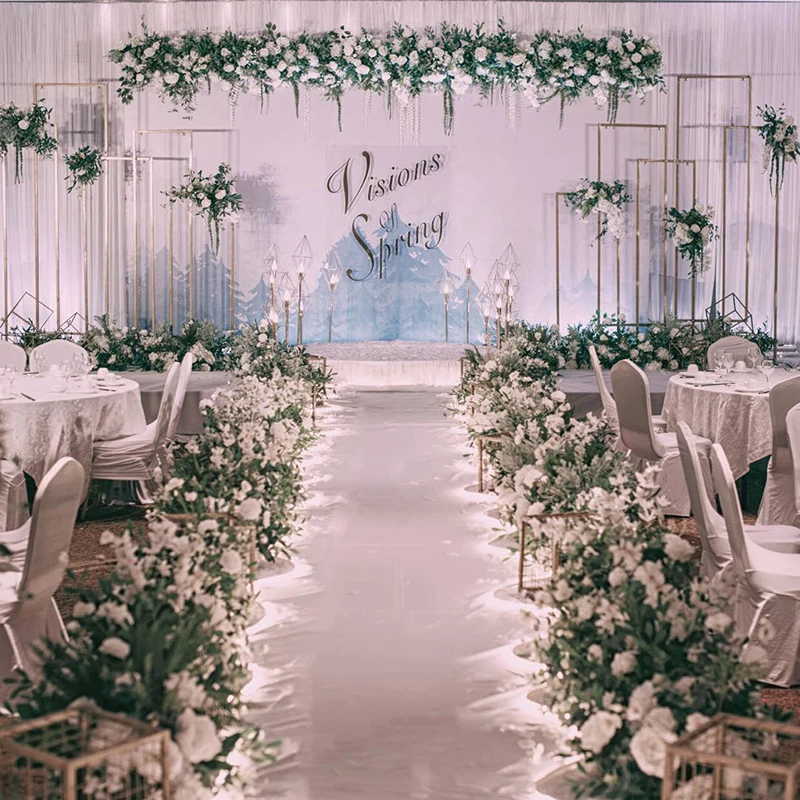 Beautiful White Wedding Carpet Aisle Runner Indoor Outdoor Party Event Ceremony Wedding Decoration Length Carpet