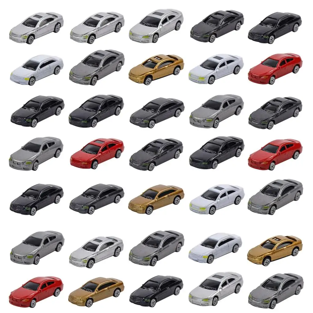

50x HO Model Vehicle Car Toy 1:87 Architecture Model Railroad Landscape