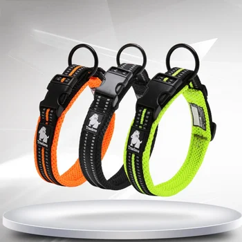 

Adjustable Mesh Padded New Pet Dog Collar Reflective Dog Collar Durable Heavy Duty For All Breed All Weather