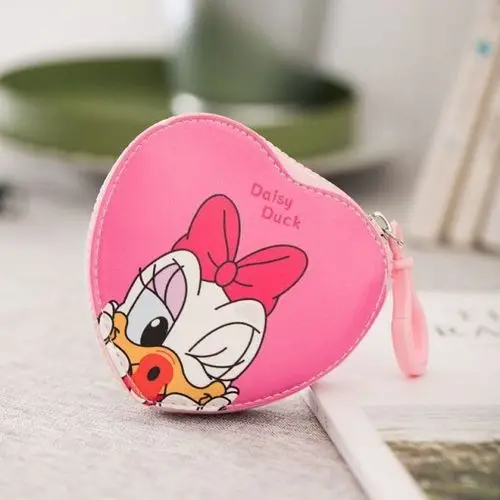 daisy Япония мультфильм Сан-х Дональд Мелодия любовь сердце форма ПУ, кожаная Монета Кошельки с брелоком сумки детские подарки - Цвет: daisy