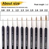 MIKAILAN Wolf Hair Paint Brush Fine Hand-painted Hook Line Pen Round Tip Miniature Brush For Drawing Gouache Oil Painting Brush 4