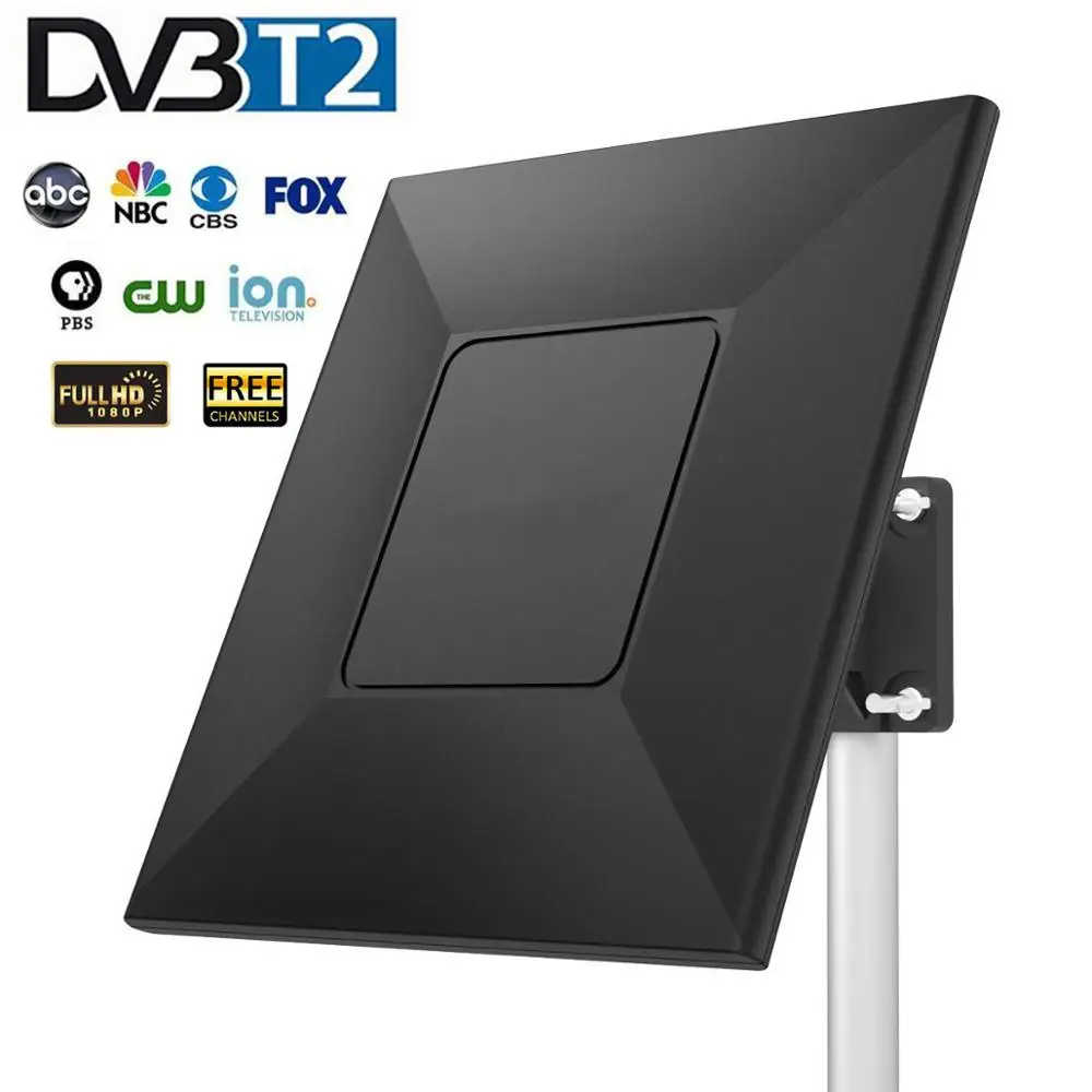

600 Mile DVB T2 HD Outdoor TV Antenna fm tv tuner TV Aerial amplifier TDT satellite tv receptor High Gain antenna for digital tv