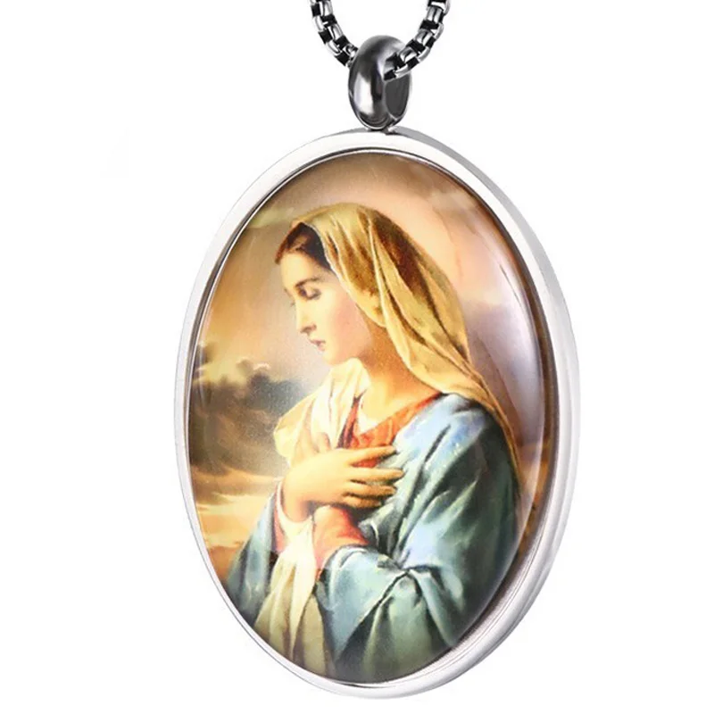 RIR Blessed Saint Virgin Mary кулон ожерелье христианское религиозное ювелирные изделия