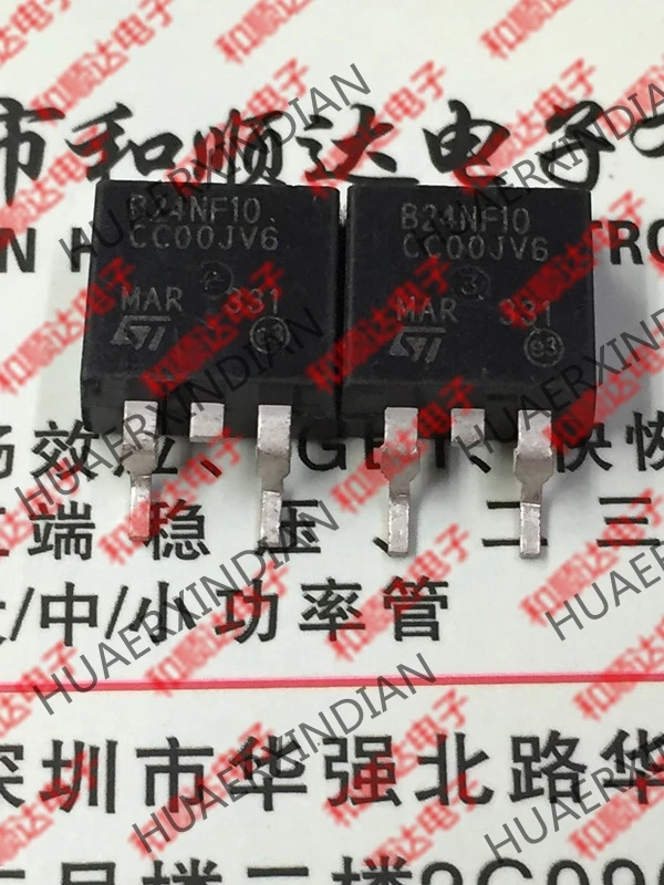 20PCS/LOT new original STB24NF10 B24NF10 TO-263 100V 24A in stock