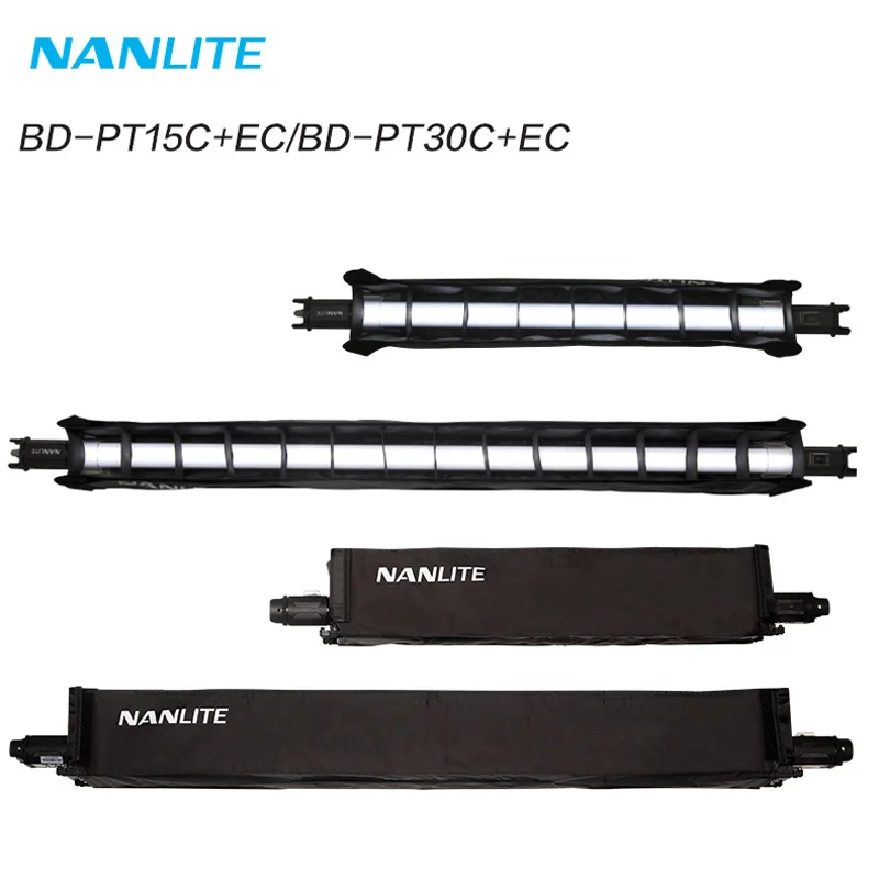 Nanlite Pavotube 15C 30C softbox Light Tube Barndoor with Eggcrate Grid Honeycomb for Nanguang 77cm 117cm light tube accessories