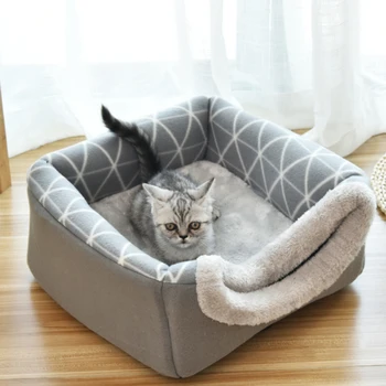 

2 In 1 Washable Windproof Sleeping Soft Easy Clean Anti Slip Portable Foldable Winter Warm Relax Sofa House Home Dog Cat Pet Bed