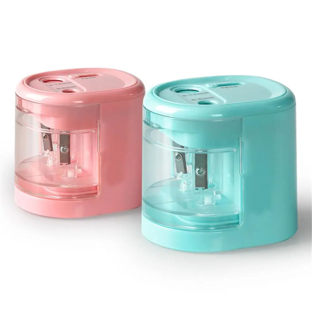 

Electric Pencil Sharpener Automatic Smart Double Hole Primary School Stationery Pencil Sharpener Office Pencil Sharpener #X30