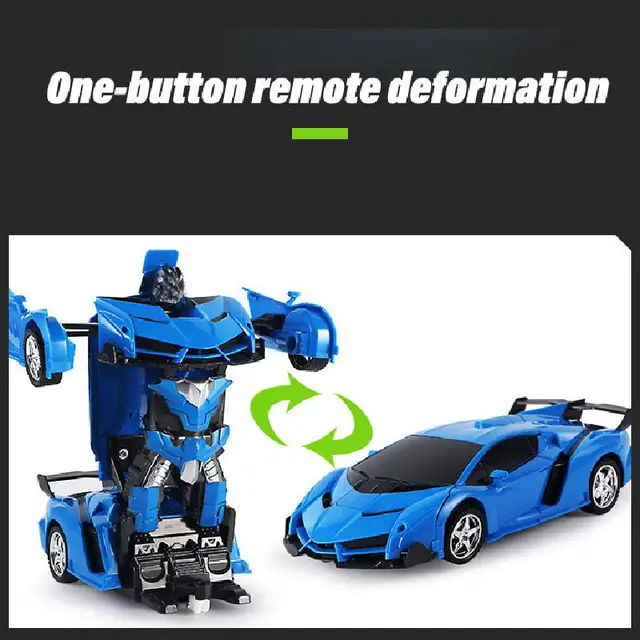 1:18 Rc Deformed Car 2 In 1 Remote Control Robot Transformation Robot Model Remote Control Car Battle Toy Gift Boy Birthday Toy 2