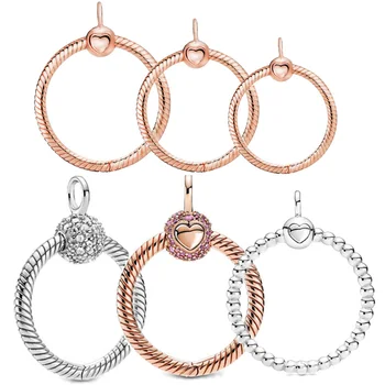 

Free Shipping HOT Sale 925 Sterling Silver Small Beaded O Pendant fit Original Necklace DIY Charm Beads Jewelry Gift