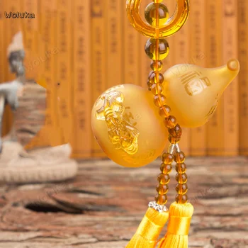 

Car gourd Fu Lu perfume pendant glass enamel crystal light gourd ornaments CD50 Q02