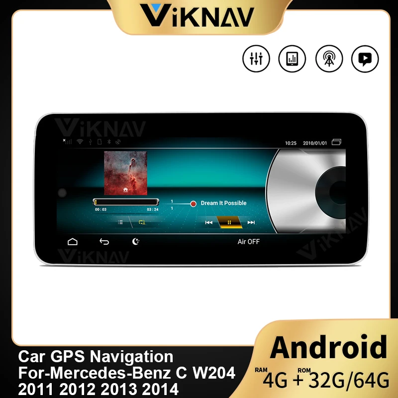 Android автомобильный радиоприемник с навигацией gps плеер для-Mercedes-Benz C W204 2011 2012 2013 2014