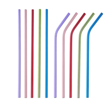 

100 PCS/Set Metal Drinking Straws Reusable Colorful Stainless Steel Straw+20 Brush Metal Drink Yerba Juice Bar Accessorie Party