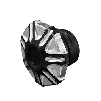 

Chrome& Black Gas Cap Fuel Oil Tank Cover For Harley Sportster Softail Road King