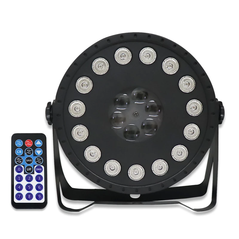 60W RGB Stage Light Remote Sound Control 15 LED Par Lamp for Club DJ Ball Party Disco Wedding Christmas AC90-240V Sound-activate