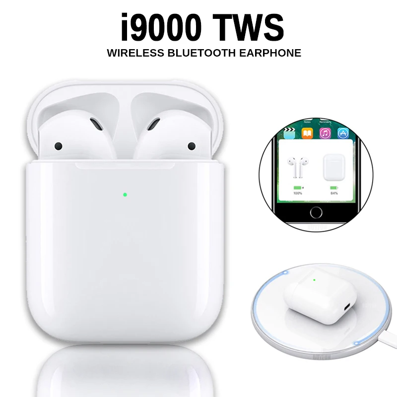 

Original i9000 TWS Wireless Bluetooth 5.0 Earphone Touch Portable Earbuds Pop Up 1:1 Sport Headset PK i7 i12 i80 i500 Earphones