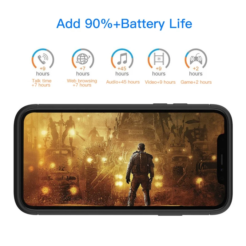Для iPhone 11 чехол для аккумулятора 6200 мАч перезаряжаемый портативный внешний аккумулятор зарядное устройство для IPhone 11/11 Pro/11 Pro Max