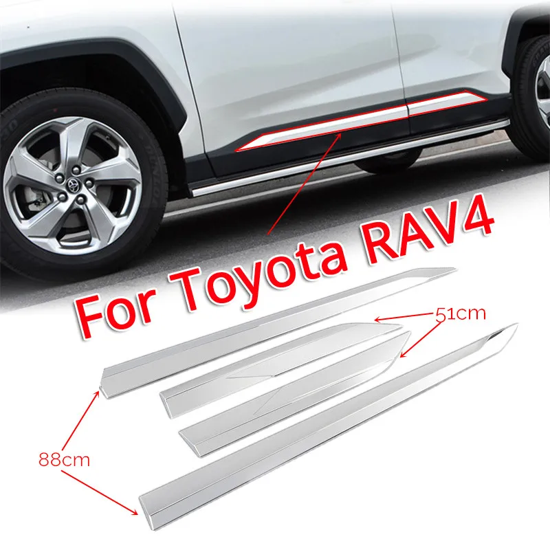 1 комплект ABS хромированные дверные кузова под давлением для Toyota RAV4 2019 2020 2021 двери