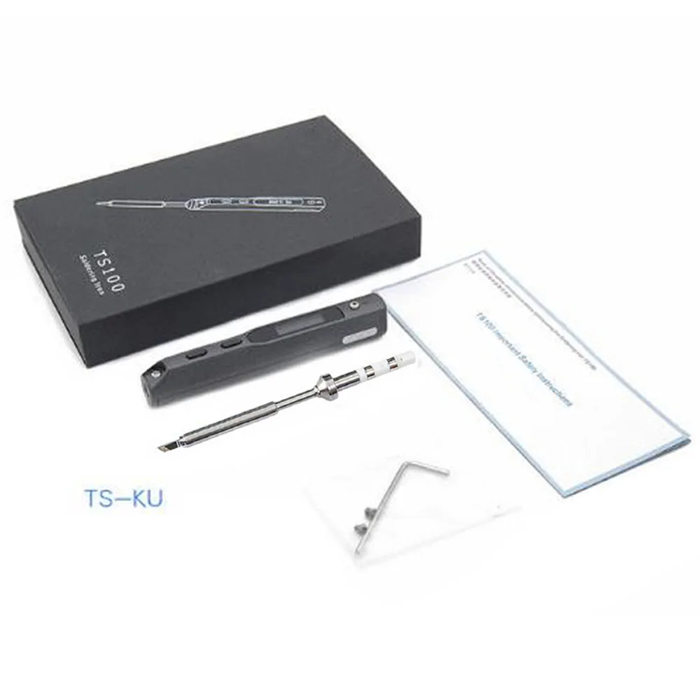 TS100 40W Mini Electric Soldering Iron Station Digital OLED Display 12/19/24V Replacment Tool Part
