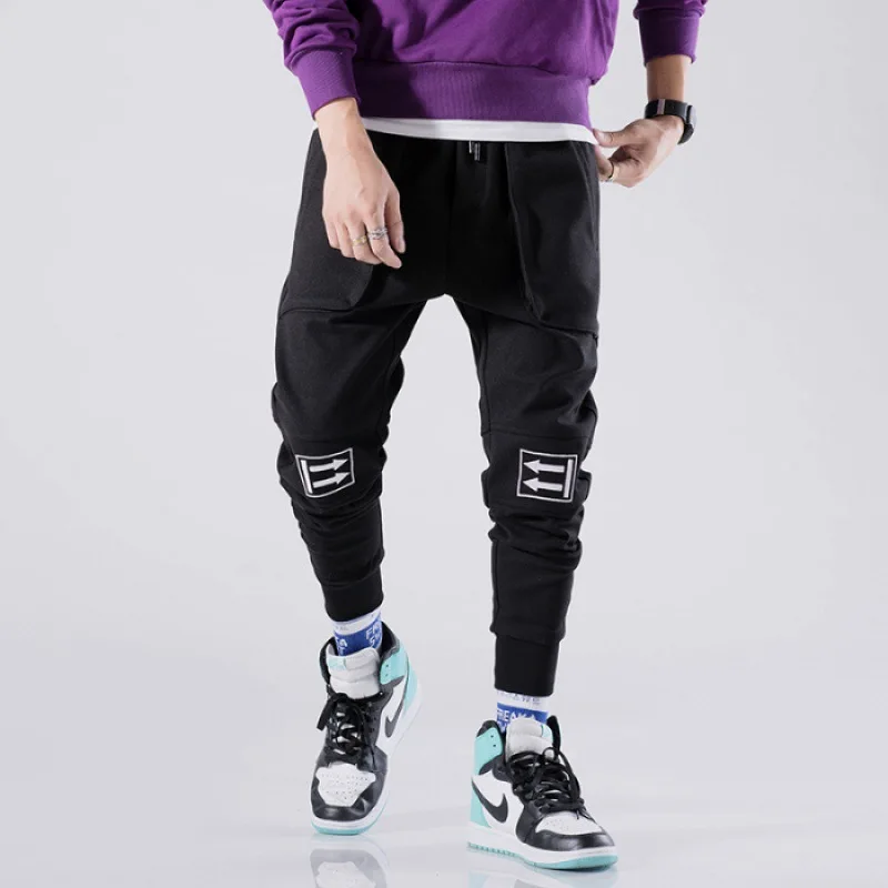 

Pants Men's Korean-style Trend Autumn MEN'S Sports Pants Casual Pants Loose-Fit plus Velvet Trousers Skinny Slim Fit Harem Pants
