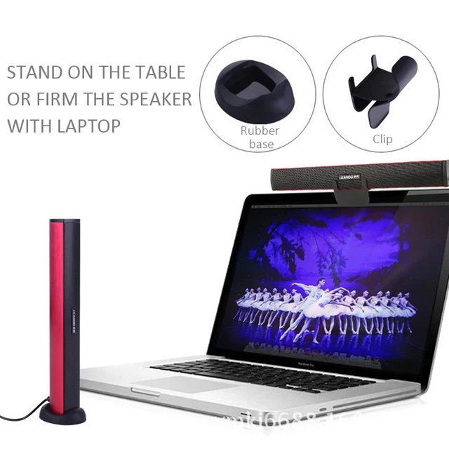 USB Laptop Speaker Portable/Computer Audio Mini Soundbar Subwoofer Bar Stick Music Player to PC Hot Sale Ikanoo Brand 3