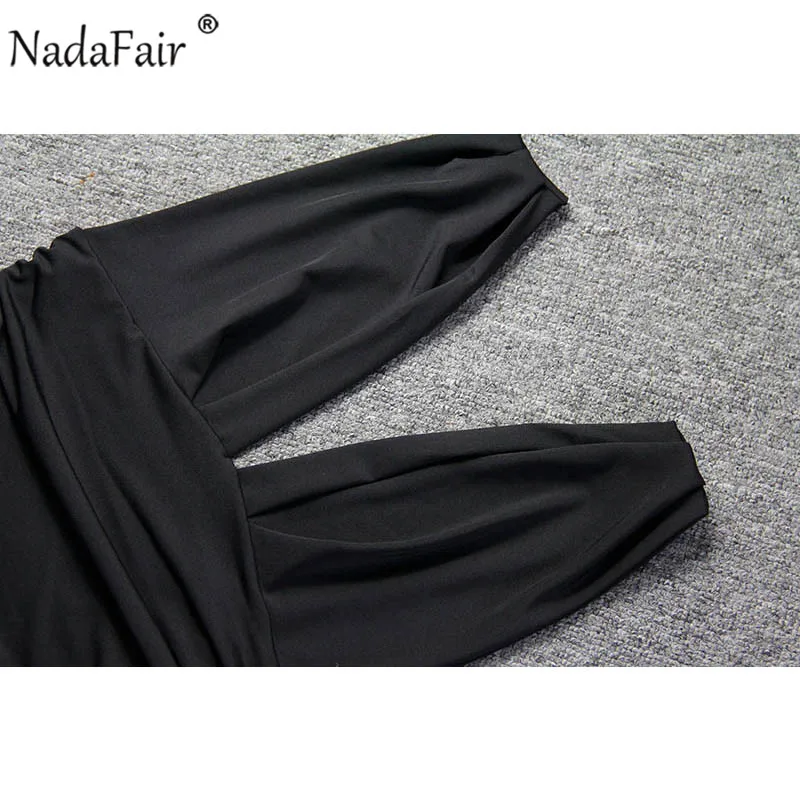 Nadafair Глубокий V образным вырезом средства ухода за кожей костюм для женщин драпированные спинки Bodycon пикантные летние топы Комб