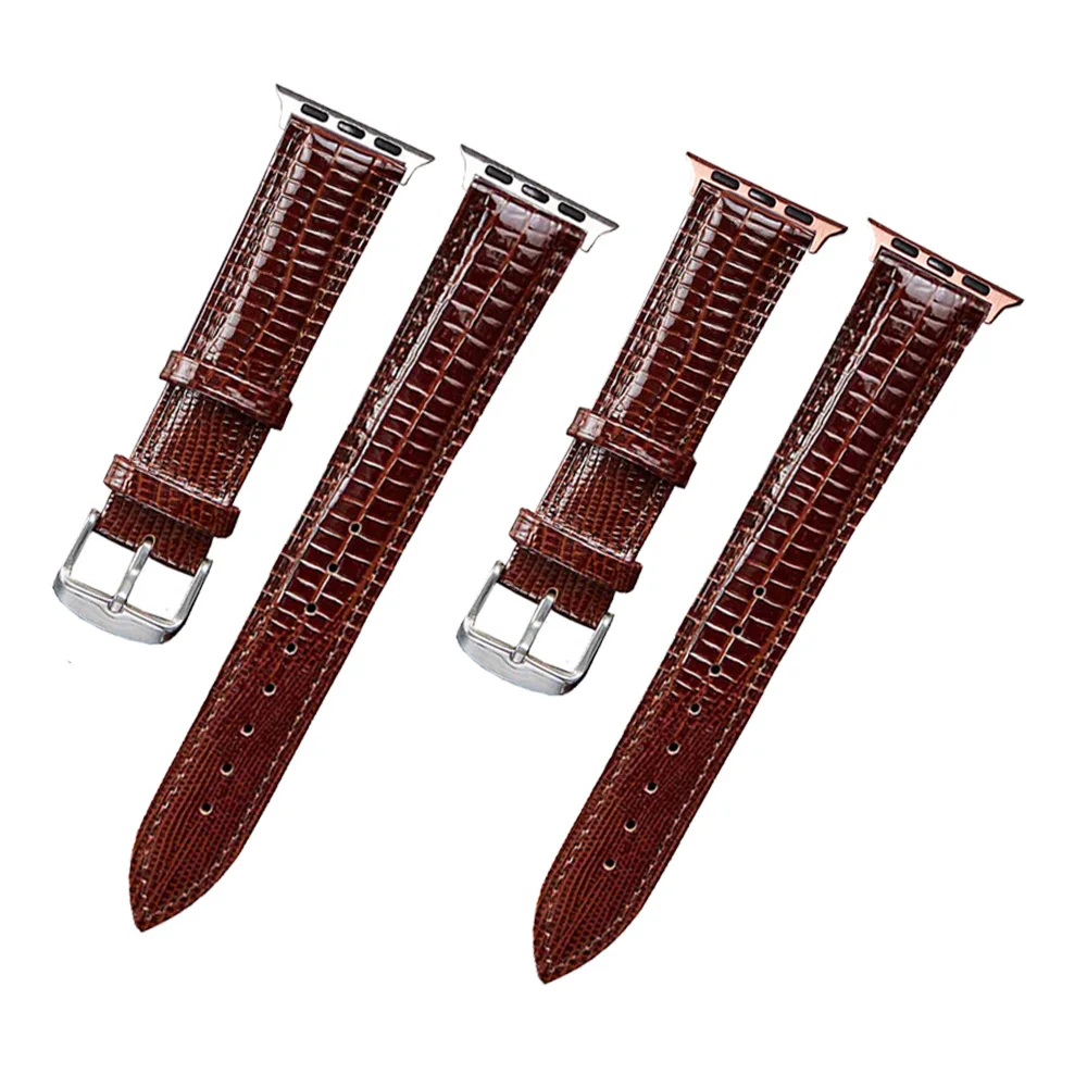 

Lizard Texture Leather Band For Apple Series 6 5 4 3 2 1 SE Band 38mm 42mm Leather Watchband iWatch Strap 40mm 44mm