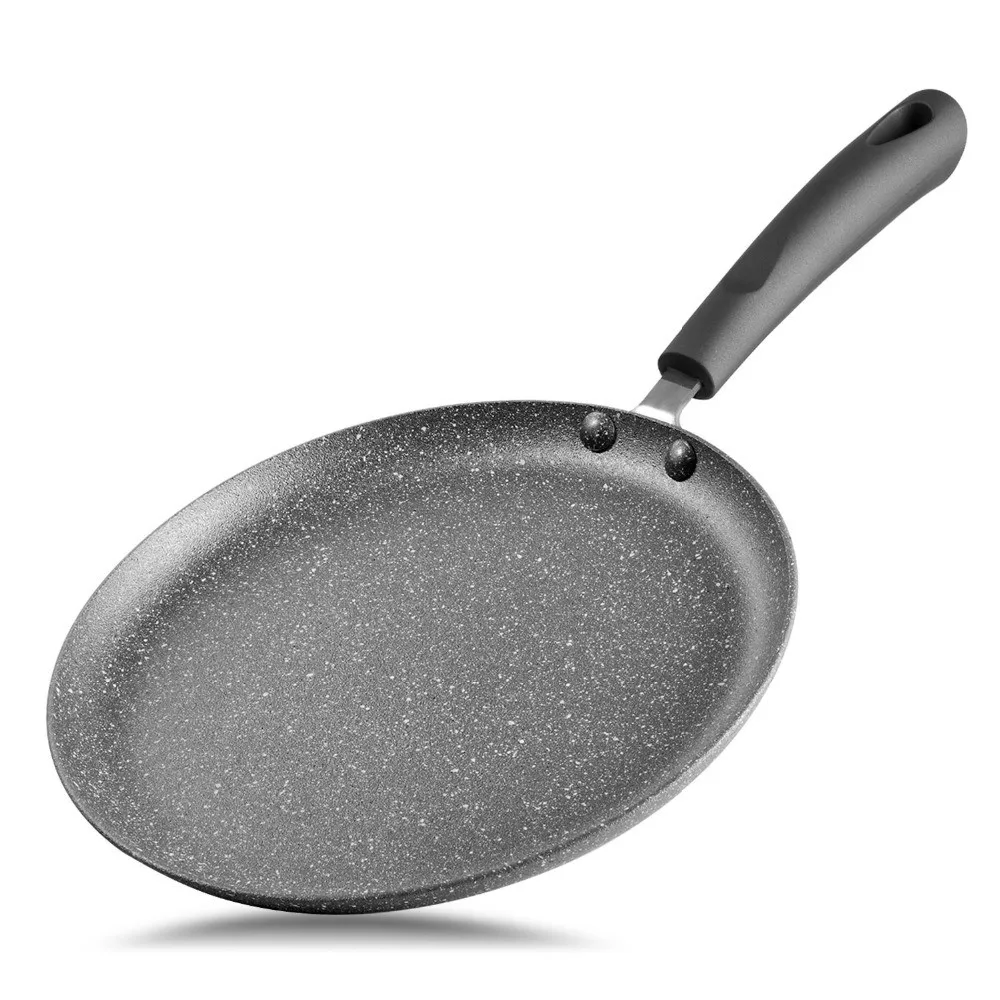 

23cm pan for pancakes non-stick marble coating aluminum with soft touch bakelite handle induction pan pancake pan