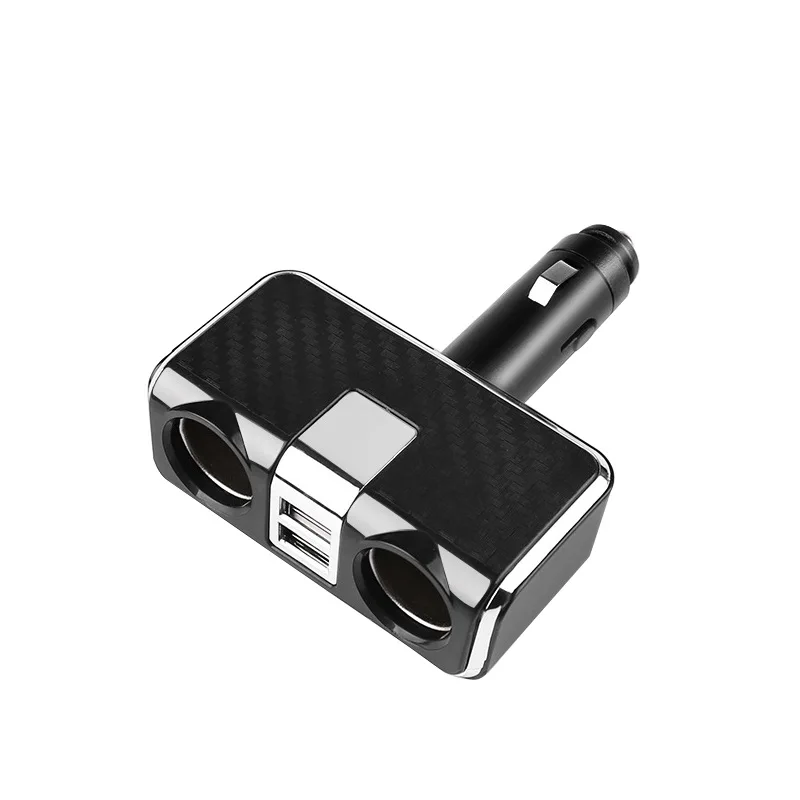 

Leven Car Mounted Double USB Mobile Phone Charger Car One Divided into Two Cigarette Lighter Distributor Car Charger Lw-1612