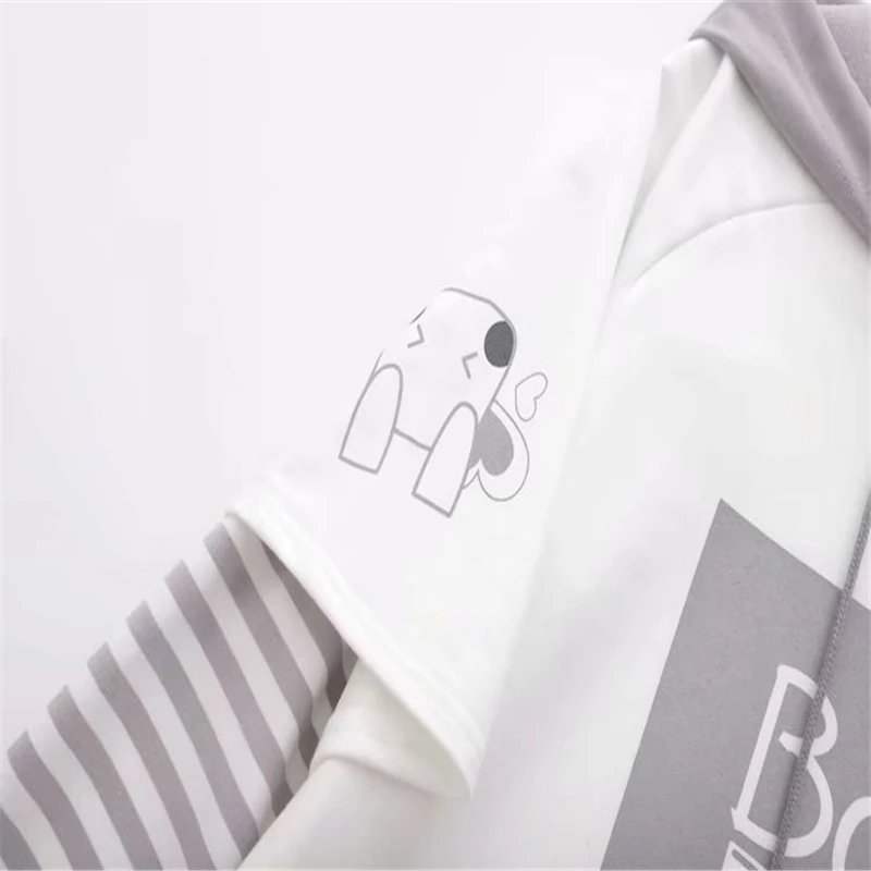Merry Pretty Cotton Women's Letter Print Striped Patchwork Hoodies Sweatshirts 2019 Winter Long Sle