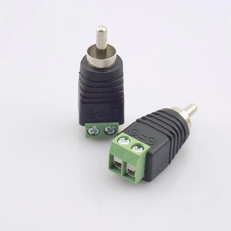 100 шт. Коаксиальный Cat5 RCA штекер коаксиальный AV штекер Адаптер BNC видео-переходник разъем для камеры RCA адаптер разъем L19