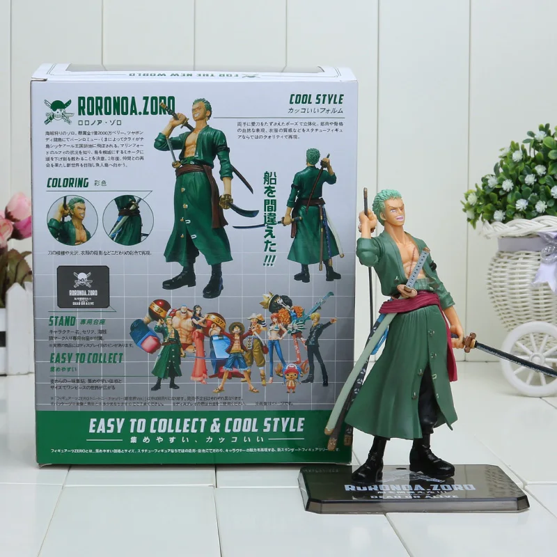 1397 18cmzoro box Аниме one piece Figure Roronoa Зоро фигурка битва Версия ренгоку онигири Зоро ПВХ модель куклы 13-26 см игрушки - Цвет: 1397 18cmzoro box