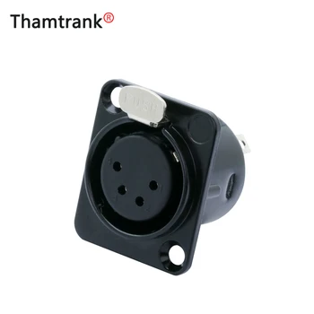 

10pcs/lot 4Pin XLR Male / Female Panel Mount XLR Plug Jack Socket Microphone MIC Cable Terminal XLR Chassis Wire Connector