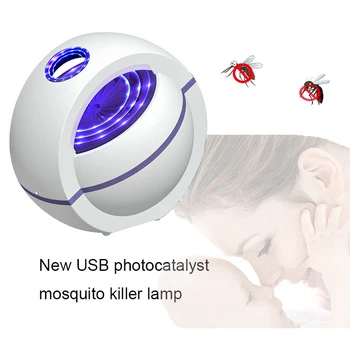

New 360°USB Rechargeable Mute Photocatalyst Mosquito Killer Catalyst and Mosquito Killer Portable Mosquito Lamp Killer Home