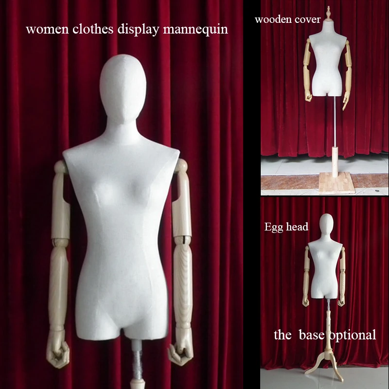 4 Styles Wooden Arm Sewing Women Cotton Head Mannequins Stainless Steel Base  Adjustable Mannequin Stand Wedding Display Rack - AliExpress