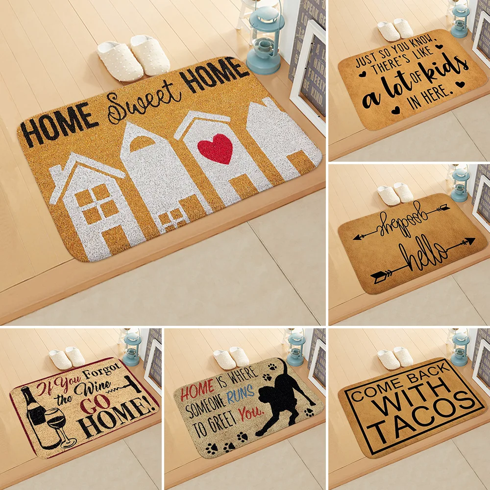 

Carpet welcome rug home items kitchen Doormat decorations for house indoor bedroom Small carpet blanket home decor supplies