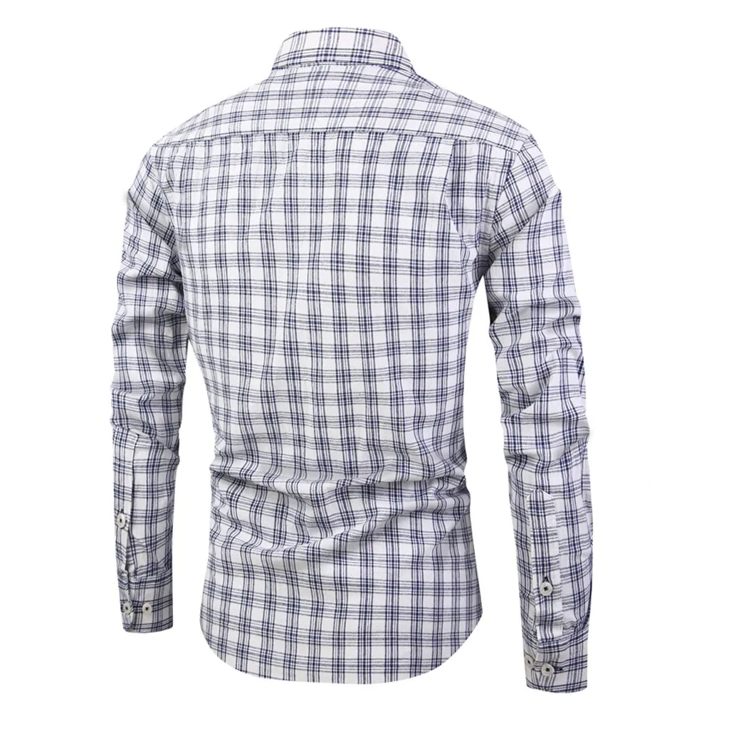 Camisa Masculina мужская рубашка с длинными рукавами и пуговицами, полиэстер, отложной воротник, Повседневная Блузка, рубашки 19Aug23 P30