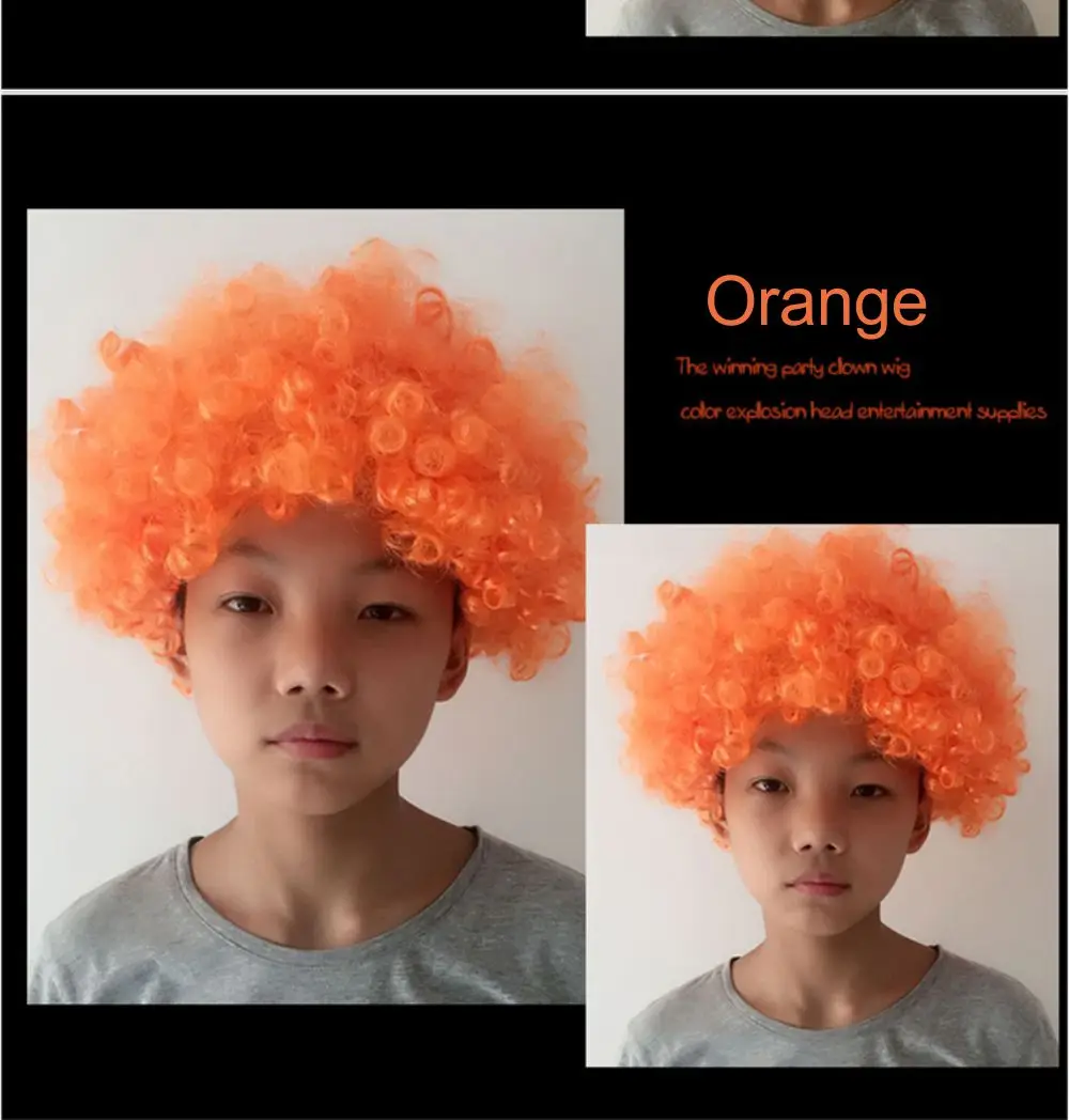 Clown funny wig colorful big-haired child headwear