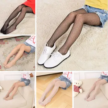 

Kids Girls Black Mesh Tights Mesh Fishnet Pantyhose Stockings Summer Solid Stockings