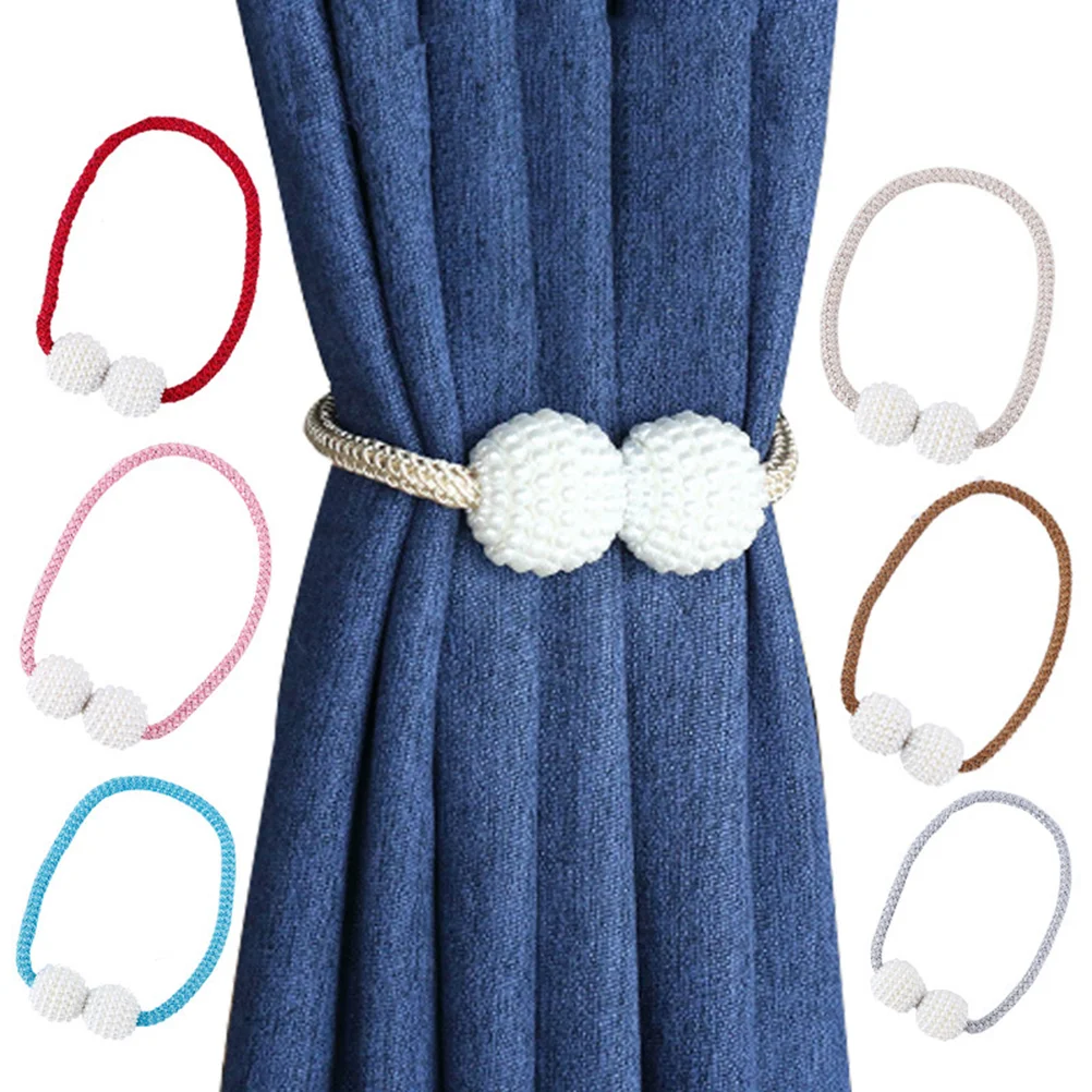 2pcs Simple Magnet Curtain Buckles Magnetic Window Curtains Accessories Free-ins 2pcs Simple Magnet Curtain Buckles Magnetic Window Curtains Accessories Free-ins