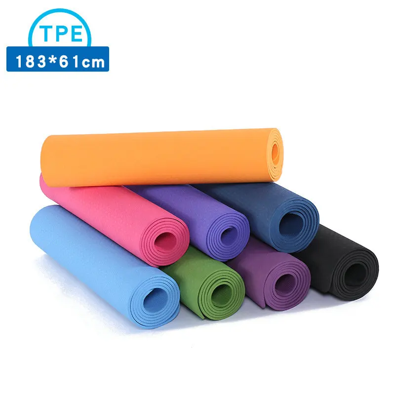 

183cm 6mm Tasteless Yoga Mat Creative Double-sided Fitness Mat TPE Yoga Mat Antiskid Mat Dropshipping