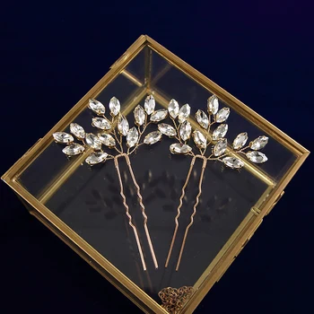

2 pics Handmade Brides Hair sticks Crystal Flower Woman Hairpins Rhinestone Hair Sticks Wedding Hair Accessories
