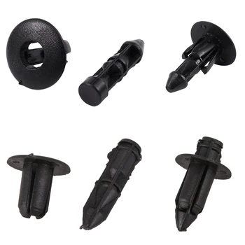 

50 Pcs 6mm x 12mm Plastic Rivets Car Push Clips & 100 Pcs 7mm Hole Plastic Rivets Fastener Car Fender Bumper Push Clips
