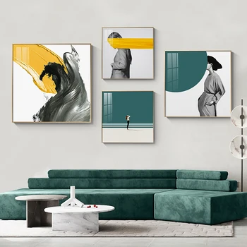 

Abstract Color Art Canvas Poster Modern Elegant Woman Decoration Picture Wall Art Painting Minimalist Scandinavian Home Decor
