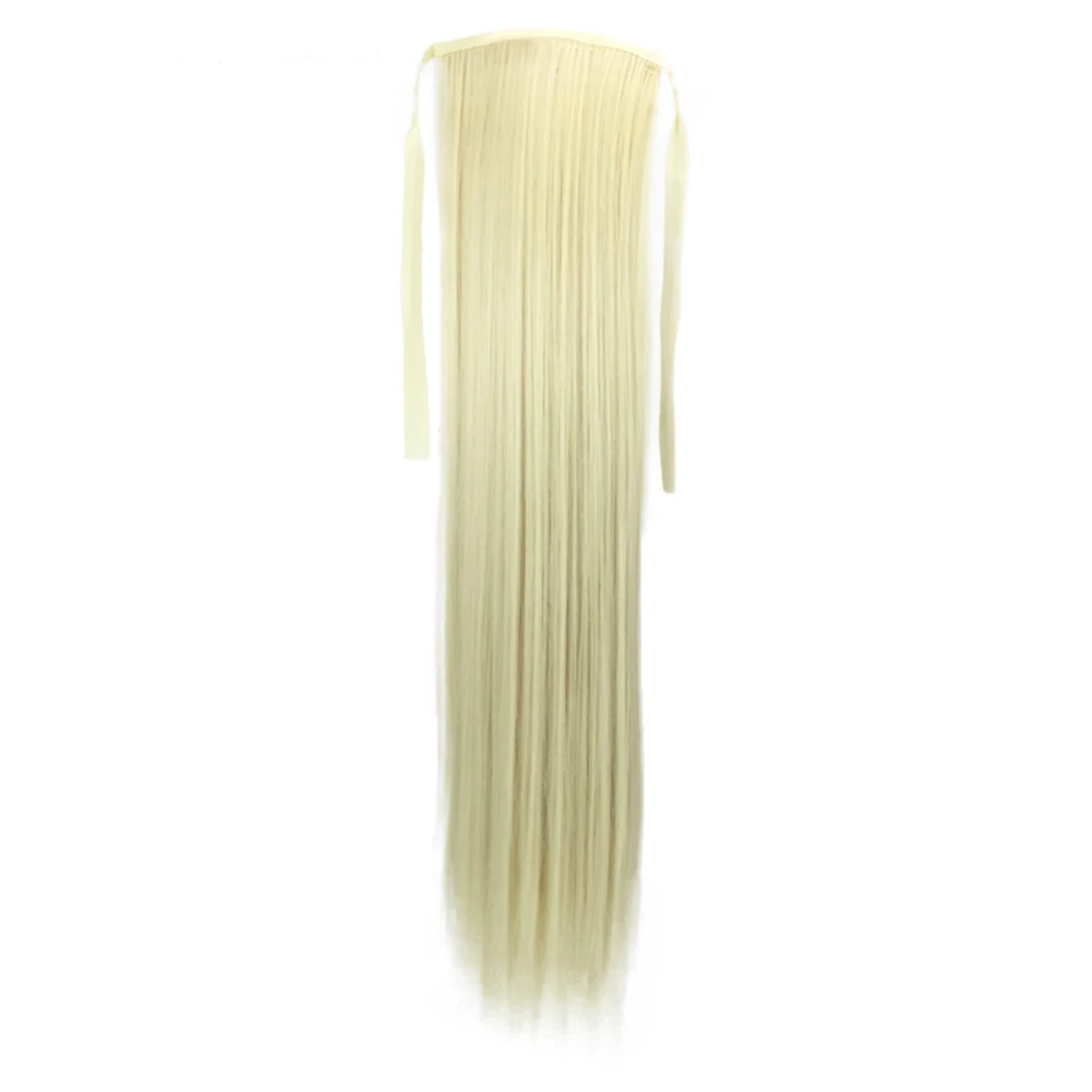 creamy-white Конский хвост для наращивания, синтетические волосы для наращивания, парик на шнуровке, Длинный Конский хвост, парик SCI88 - Цвет: creamy-white