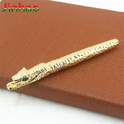 Jinhao Благородный золотой РОЛИК ручка ДРАКОН резной кристалл канцелярские школы и офиса пишущих ручек