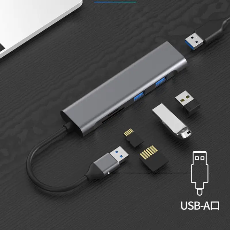 5 в 1 USB C концентратор ключ кард-ридер для MacBook Air Pro и других ноутбуков типа C D08B
