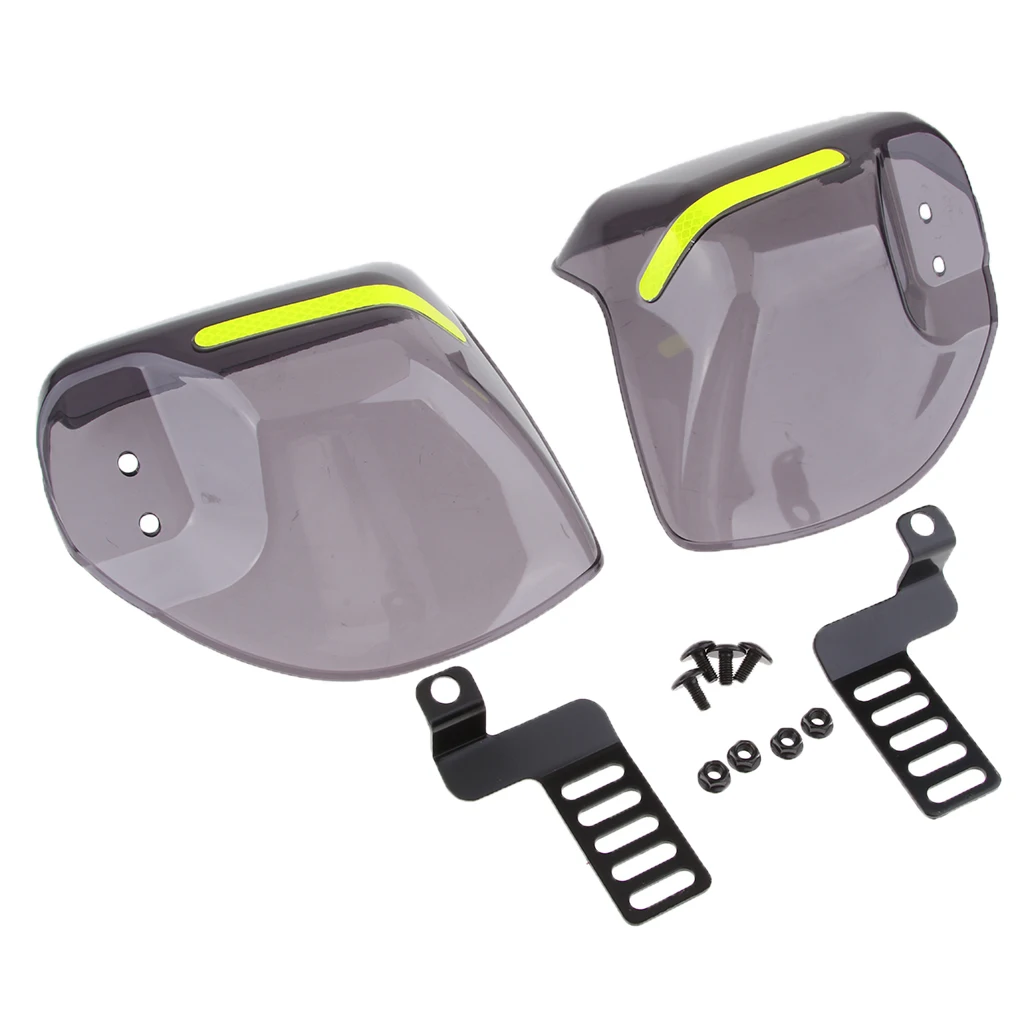 Pair Motorcycle Hand Guard Winter Wind Deflector Shield Smoke