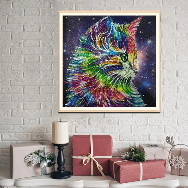 5D DIY Специальная Алмазная краска кошка вышивка крестиком Набор для украшения