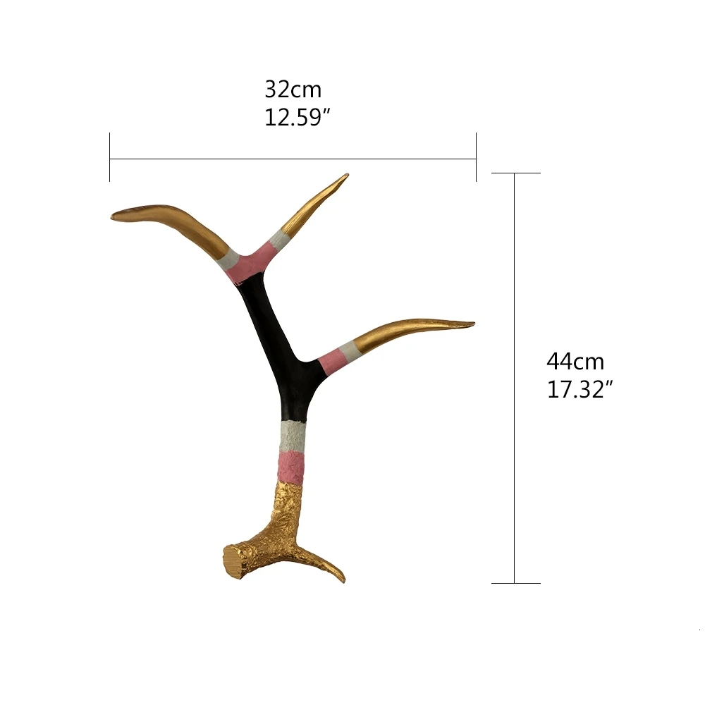 Ретро креативная рога животных настенные аксессуары абстрактная скульптура украшения стен ремесла гостиная кафе настенный домашний декор