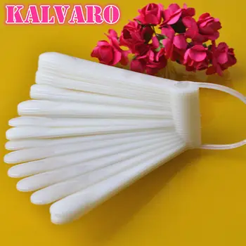 

Kalvaro 20 Pcs Nail Display False Tips Oval Flake Fingernail Clear Natural Jelly Plastic Manicure Tool For Nail Art Plastic Set